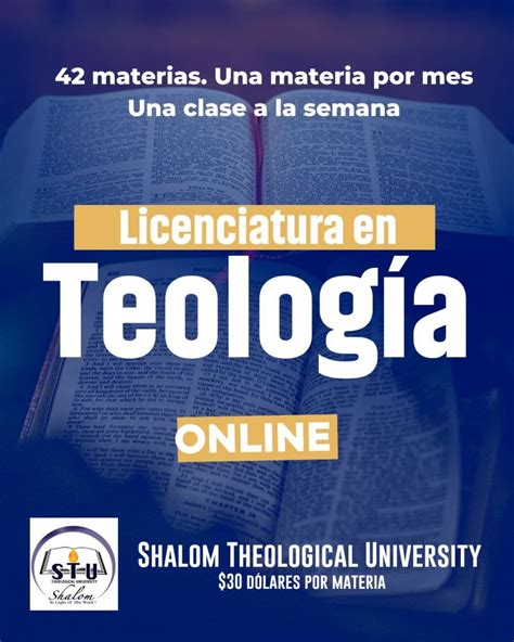 licenciatura en teología online.